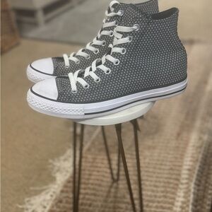Converse Black and White High-Top Athletic Shoes
